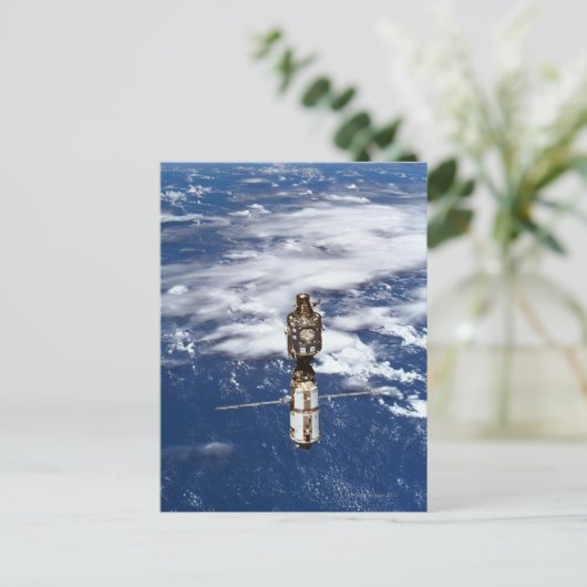 Satelliet Orbiting Earth 4 Briefkaart (Staand voorkant)