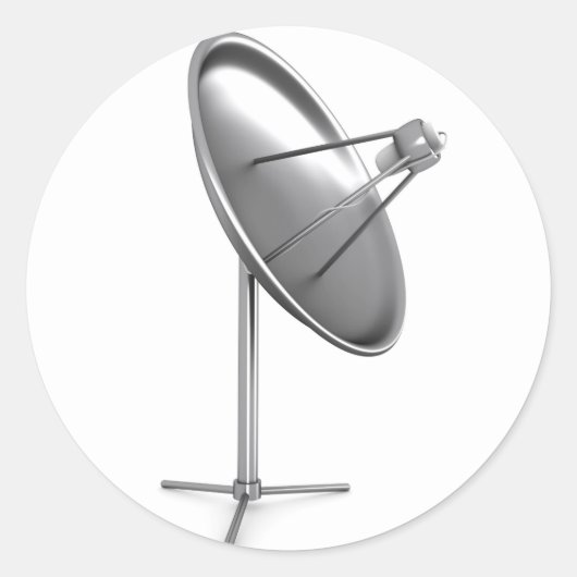 Satelliet Ronde Sticker (Voorkant)