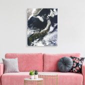 Satelliet uitzicht Japan Canvas Afdruk (Insitu (Woonkamer))