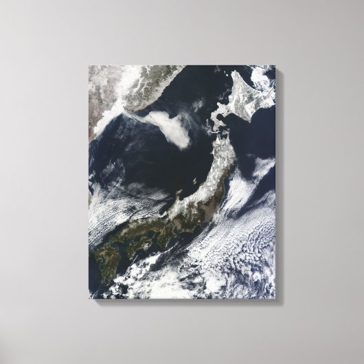 Satelliet uitzicht Japan Canvas Afdruk (Voorkant)