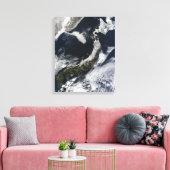 Satelliet uitzicht Japan Canvas Afdruk (Insitu (Woonkamer))
