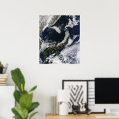 Satelliet uitzicht Japan Poster (Thuiskantoor)