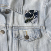 Satelliet uitzicht Japan Vierkante Button 5,1 Cm (In situ)