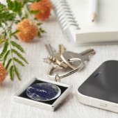 Satelliet-uitzicht van de aarde sleutelhanger (Zijkant)