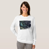 Satelliet-uitzicht van de Bahama-eilanden T-shirt (Voorkant volledig)