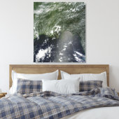 Satelliet-uitzicht van de Golf van Mexico 2 Canvas Afdruk (Insitu (Slaapkamer))