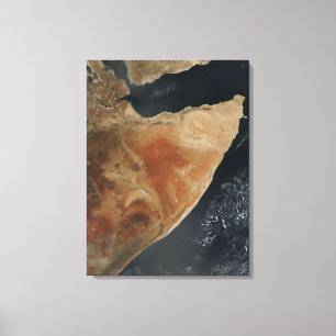 Satelliet-uitzicht van de Hoorn van Afrika Canvas Afdruk