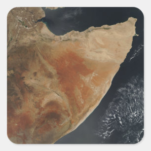 Satelliet-uitzicht van de Hoorn van Afrika Vierkante Sticker