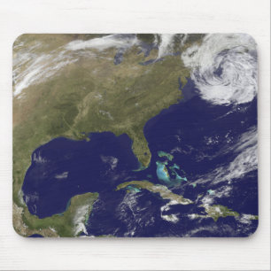 Satelliet-uitzicht van de oostkust van de Verenigd Muismat