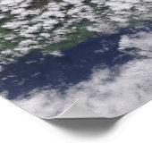 Satelliet uitzicht van een dikke, stoomrijke pluim poster (Hoek)