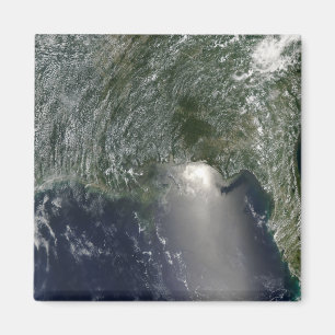 Satelliet-uitzicht van een olieramp magneet