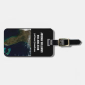 Satelliet Uitzicht van Florida. Bagagelabel (Voorkant horizontaal)