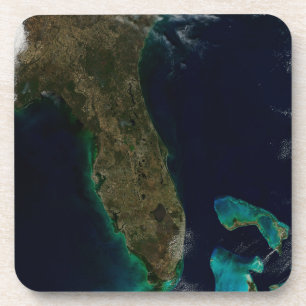 Satelliet Uitzicht van Florida. Bier Onderzetter
