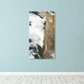 Satelliet-uitzicht van het Andes-gebergte Canvas Afdruk (Insitu (Houten vloer))