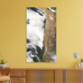 Satelliet-uitzicht van het Andes-gebergte Canvas Afdruk (Insitu (Woonkamer))