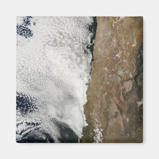 Satelliet-uitzicht van het Andes-gebergte Magneet (Voorkant)