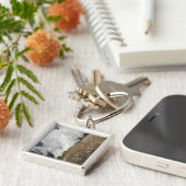 Satelliet-uitzicht van het Andes-gebergte Sleutelhanger (Zijkant)