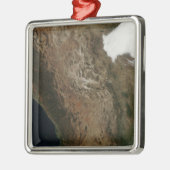 Satelliet-uitzicht van het landschap in Midden-Mex Metalen Ornament (Links)