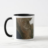 Satelliet-uitzicht van het landschap in Midden-Mex Mok (Links)