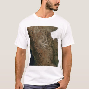 Satelliet-uitzicht van het landschap in Midden-Mex T-shirt