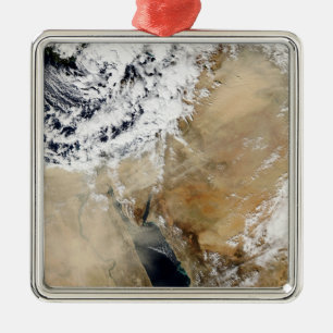 Satelliet-uitzicht van het oostelijke Middellandse Metalen Ornament
