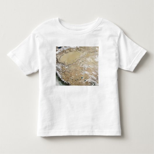 Satelliet-uitzicht van het Tibetaanse Plateau Kinder Shirts (Voorkant)