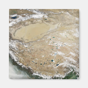 Satelliet-uitzicht van het Tibetaanse Plateau Magneet