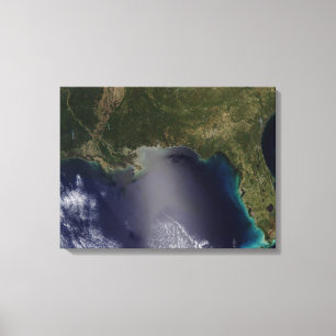 Satelliet-uitzicht van het zuidoosten van de Veren Canvas Afdruk
