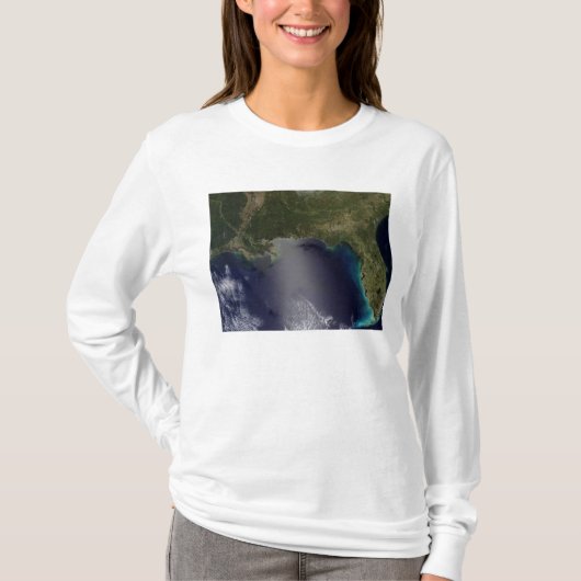 Satelliet uitzicht van het Zuidoosten van de Veren T-shirt (Voorkant)