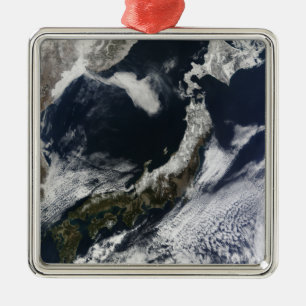 Satelliet-uitzicht van Japan Metalen Ornament