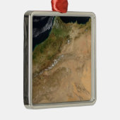 Satelliet-uitzicht van Marokko Metalen Ornament (Rechts)