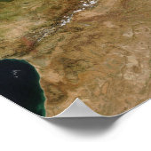 Satelliet-uitzicht van Marokko Poster (Hoek)