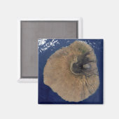 Satelliet-uitzicht van Mount Fogo Magneet (Voorkant / Achterkant)