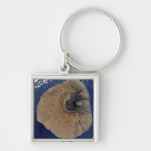 Satelliet-uitzicht van Mount Fogo Sleutelhanger (Voorkant)