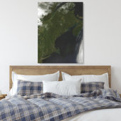 Satelliet uitzicht van New England Canvas Afdruk (Insitu (Slaapkamer))