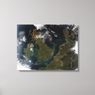 Satelliet-uitzicht van Noord-Europa Canvas Afdruk