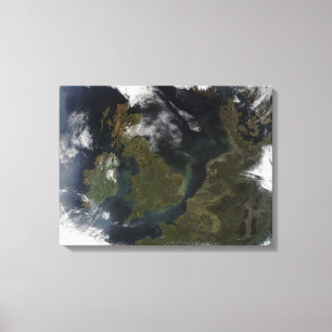 Satelliet-uitzicht van Noord-Europa Canvas Afdruk