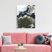 Satelliet-uitzicht van Noordwest-Canada Canvas Afdruk (Insitu (Woonkamer))