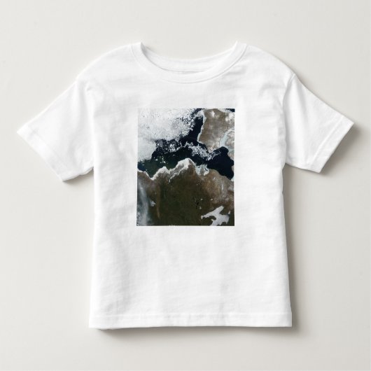 Satelliet-uitzicht van Noordwest-Canada Kinder Shirts (Voorkant)