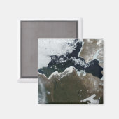 Satelliet-uitzicht van Noordwest-Canada Magneet (Voorkant / Achterkant)