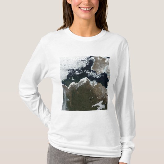 Satelliet-uitzicht van Noordwest-Canada T-shirt (Voorkant)