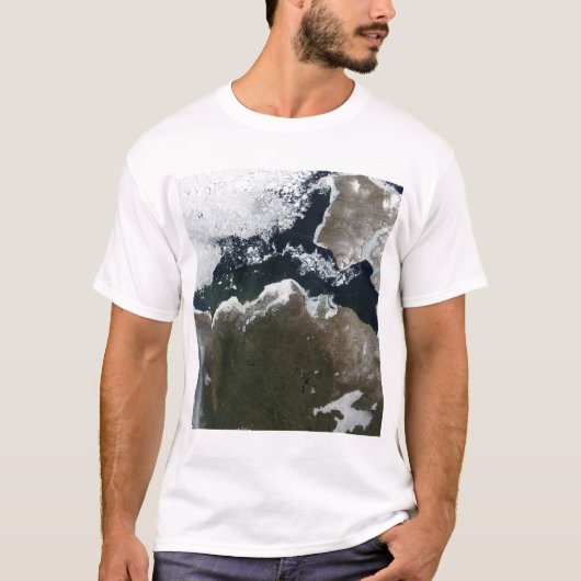 Satelliet-uitzicht van Noordwest-Canada T-shirt (Voorkant)