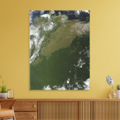 Satelliet-uitzicht van Oost-Colombia Canvas Afdruk (Insitu (Woonkamer))