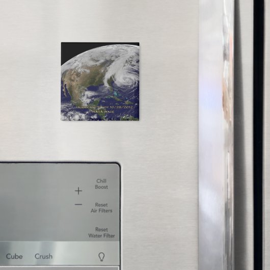 Satelliet-Uitzicht van orkaan Sandy Magneet (Insitu (Koelkast))