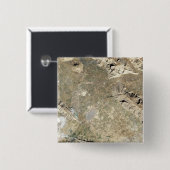 Satelliet-uitzicht van Persepolis Vierkante Button 5,1 Cm (Voorkant /achterkant)