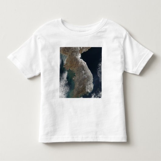 Satelliet-uitzicht van sneeuwval kinder shirts (Voorkant)