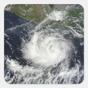 Satelliet uitzicht van Tropisch Storm Darby Vierkante Sticker