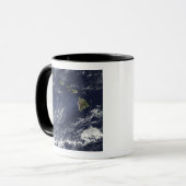 Satelliet-uitzicht van vulkanische mist mok (Voorkant links)