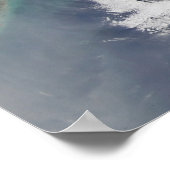 Satellietafbeelding van een tyfoon poster (Hoek)