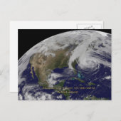 Satellietbeeld van orkaan Sandy Briefkaart (Voorkant / Achterkant)